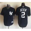 Yankees #2 Derek Jeter Navy Blue New Cool Base Stitched Jersey