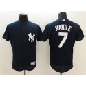 Yankees #7 Mickey Mantle Navy Blue Flexbase Authentic Collection Stitched Jersey
