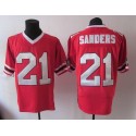 1992 Mitchell And Ness Falcons #21 Deion Sanders Red Throwback Stitched Jersey