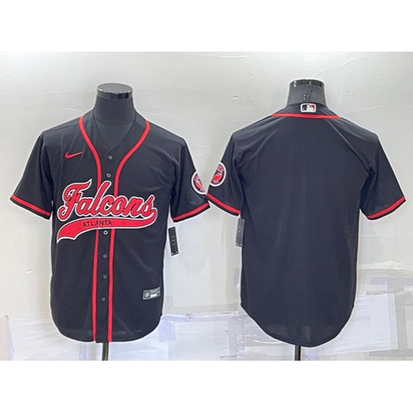 Atlanta Falcons Blank Black Cool Base Stitched Baseball Jersey
