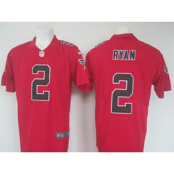 Atlanta Falcons #2 Matt Ryan Red Limited Rush Stitched Nike Jersey