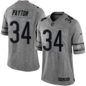 Bears #34 Walter Payton Gray Stitched Limited Gridiron Gray Nike Jersey