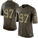 Bears #97 Willie Young Green Stitched Limited Salute To Service Nike Jersey