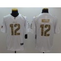 Bills #12 Jim Kelly White Stitched Limited Salute To Service Nike Jersey