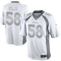 Broncos #58 Von Miller White Stitched Limited Platinum Nike Jersey
