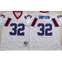 Buffalo Bills #32 SIMPSON White Stitched Jersey