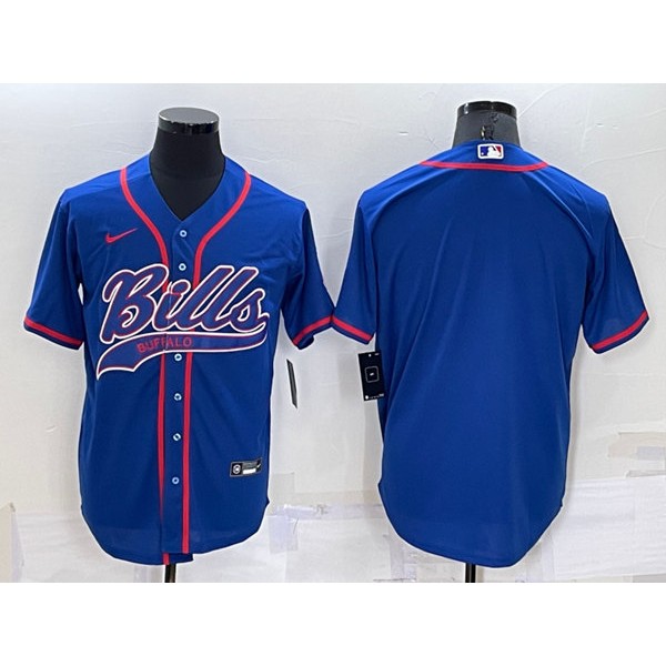 Buffalo Bills Royal Cool Base Stitched Baseball Jersey