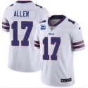 Buffalo Bills 2022 #17 Josh Allen White With 4-Star C Patch Vapor Untouchable Limited Stitched Jersey