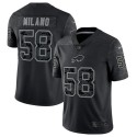 Buffalo Bills #58 Matt Milano Black Reflective Limited Stitched Football Jersey