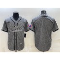 Buffalo Bills Blank Gray With Patch Cool Base Stitched Baseball Jersey