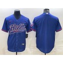 Buffalo Bills Team Big Logo With Patch Cool Base Stitched Baseball Jersey