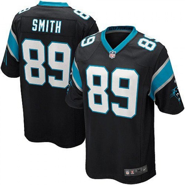 Carolina Panthers #89 Steve Smith Black Game Jersey
