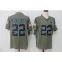 Carolina Panthers #22 Christian McCaffrey Olive Salute To Service Limited Stitched Nike Jersey