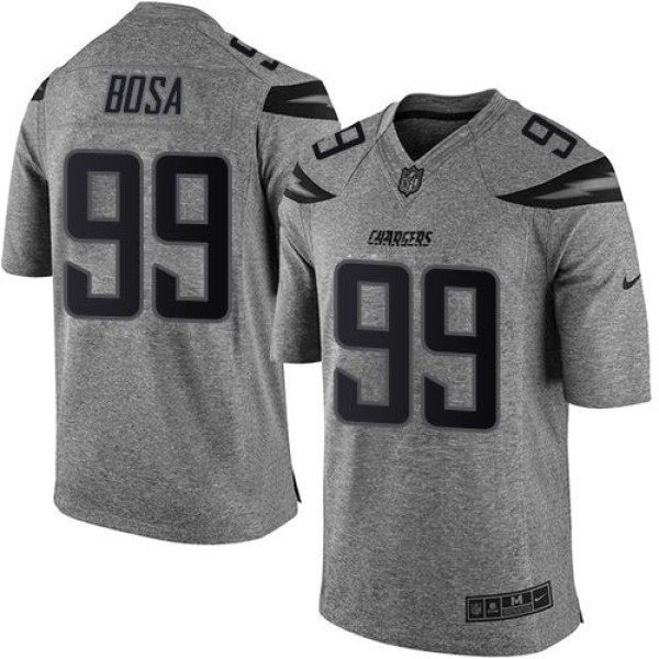 Chargers #99 Joey Bosa Gray Stitched Limited Gridiron Gray Nike Jersey