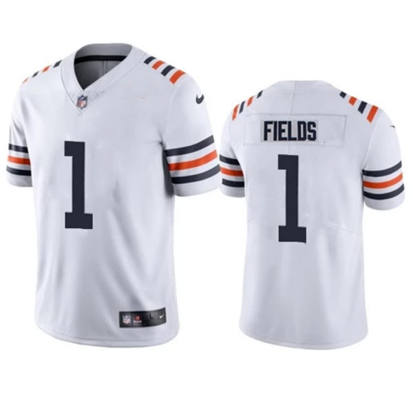 Chicago Bears #1 Justin Fields White Vapor Untouchable Limited Stitched Jersey