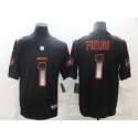 Chicago Bears #1 Justin Fields Black Smoke Fashion Limited Stitched Jersey