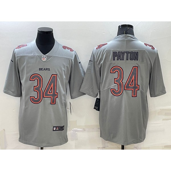 Chicago Bears #34 Walter Payton Gray Atmosphere Fashion Stitched Jersey