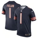 Chicago Bears #1 Justin Fields Navy Stitched Football Jersey