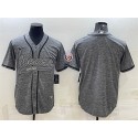 Chicago Bears Blank Gray With Patch Cool Base Stitched Baseball Jersey