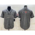 Chicago Bears Gray Team Big Logo With Patch Cool Base Stitched Baseball Jersey