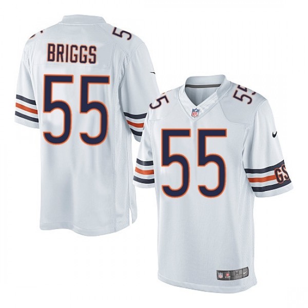 Chicago Bears #55 Lance Briggs White Stitched Jersey