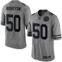 Chiefs #50 Justin Houston Gray Stitched Limited Gridiron Gray Nike Jersey