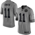 Chiefs #11 Alex Smith Gray Stitched Limited Gridiron Gray Nike Jersey