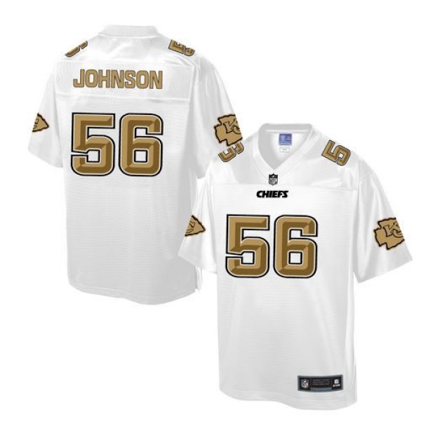 Chiefs #56 Derrick Johnson White Pro Line Fashion Game Nike Jersey