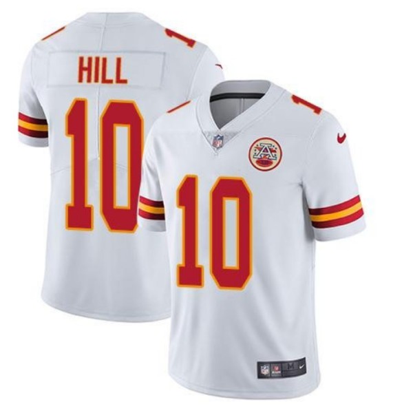 Chiefs #10 Tyreek Hill White Stitched Limited Rush Nike Jersey