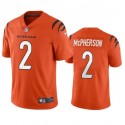 Cincinnati Bengals #2 Evan McPherson Orange Vapor Untouchable Limited Stitched Jersey