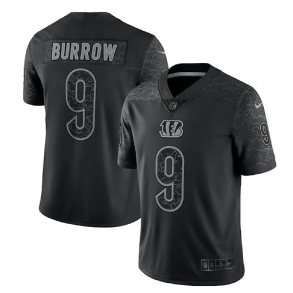Cincinnati Bengals #9 Joe Burrow Reflective Limited Stitched Jersey