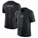 Cincinnati Bengals #1 Ja'Marr Chase Reflective Limited Stitched Jersey