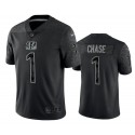 Cincinnati Bengals #1 Ja'Marr Chase Black Reflective Limited Stitched Football Jersey