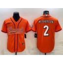Cincinnati Bengals #2 Evan McPherson Orange With Patch Cool Base Stitched Baseball Jersey