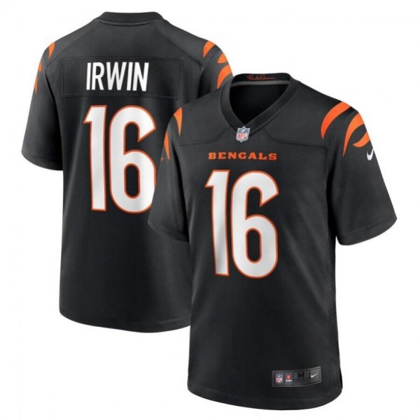 Cincinnati Bengals #16 Trenton Irwin Black Stitched Game Jersey