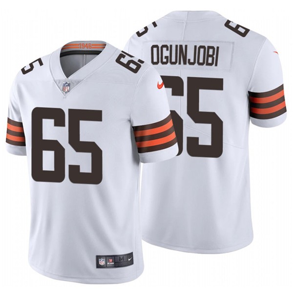 Cleveland Browns #65 Larry Ogunjobi New White Vapor Untouchable Limited Stitched Jersey