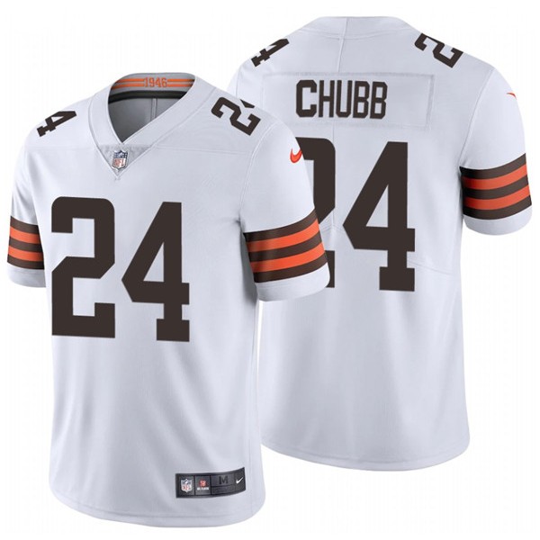 Cleveland Browns #24 Nick Chubb New White Vapor Untouchable Limited Stitched Jersey