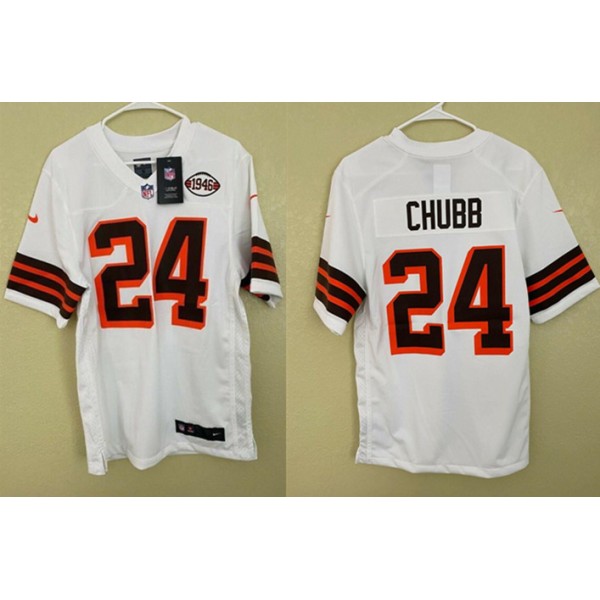 Cleveland Browns #24 Nick Chubb Stitched Jersey