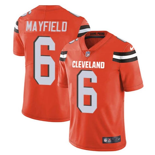 Cleveland Browns #6 Baker Mayfield Orange Vapor Untouchable Limited Stitched Jersey