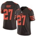 Cleveland Browns #27 Kareem Hunt Brown Color Rush Limited Stitched Jersey