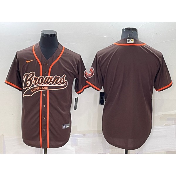 Cleveland Browns Blank Brown Stitched Jersey