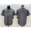 Cleveland Browns Blank Gray With Patch Cool Base Stitched Baseball Jersey