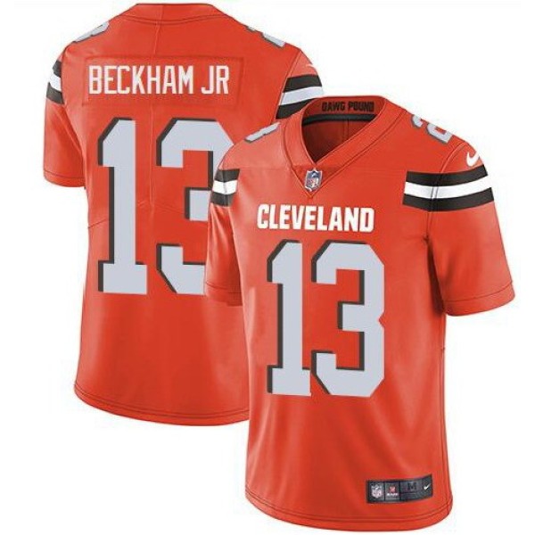 Cleveland Browns #13 Odell Beckham Jr. Orange Vapor Untouchable Limited Stitched Jersey
