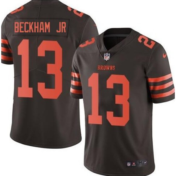Cleveland Browns #13 Odell Beckham Jr. Brown Color Rush Limited Stitched Jersey