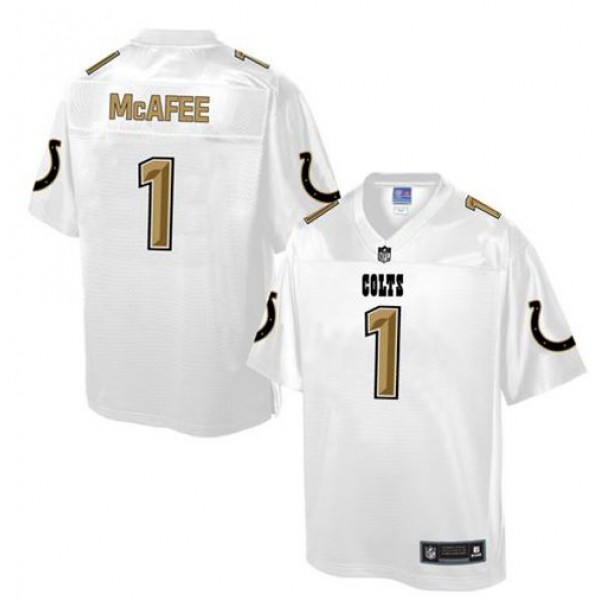 Colts #1 Pat McAfee White Pro Line Fashion Game Nike Jersey