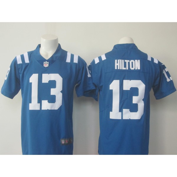 Colts #13 T.Y. Hilton Blue Limited Rush Stitched Nike Jersey