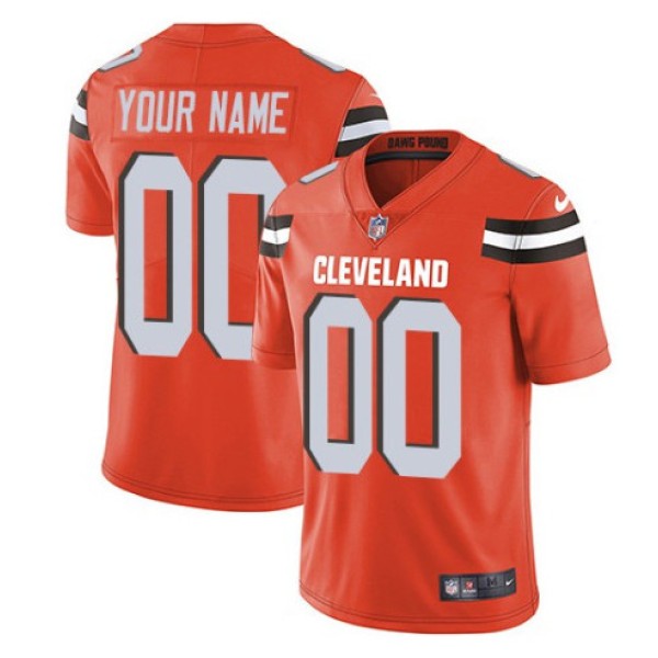 Cleveland Browns Customized Orange Team Color Vapor Untouchable Limited Stitched NFL Jersey