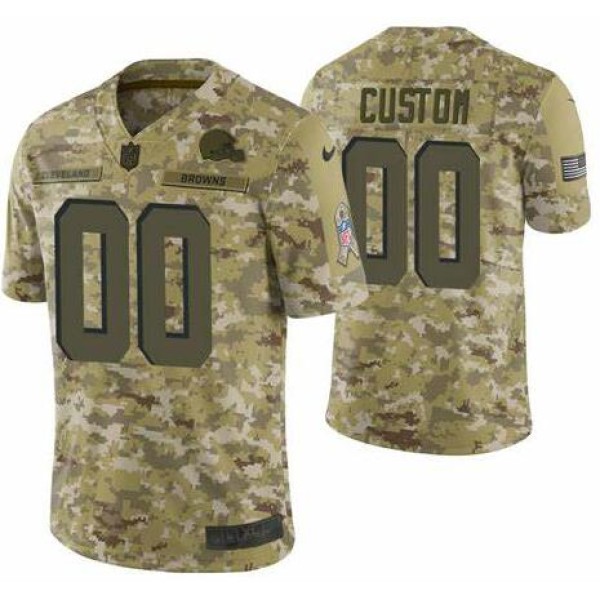 Cleveland Browns Customized Camo Salute To Service Limited Stitched NFL Jersey