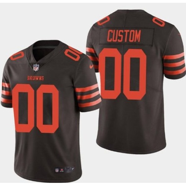 Cleveland Browns Customized Brown Rush Color Limited Stitched NFL Jersey