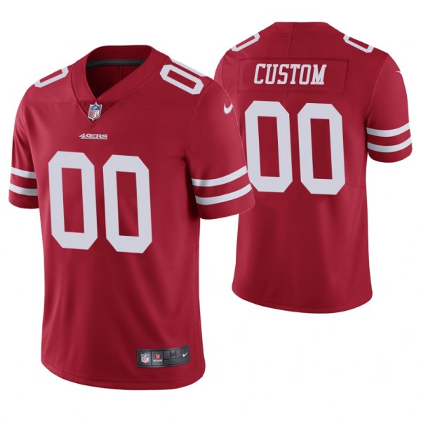 Customized 49ers Red Vapor Untouchable Limited Stitched NFL Jersey